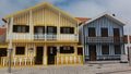 Colored wooden houses of Costa Nova, Aveiro